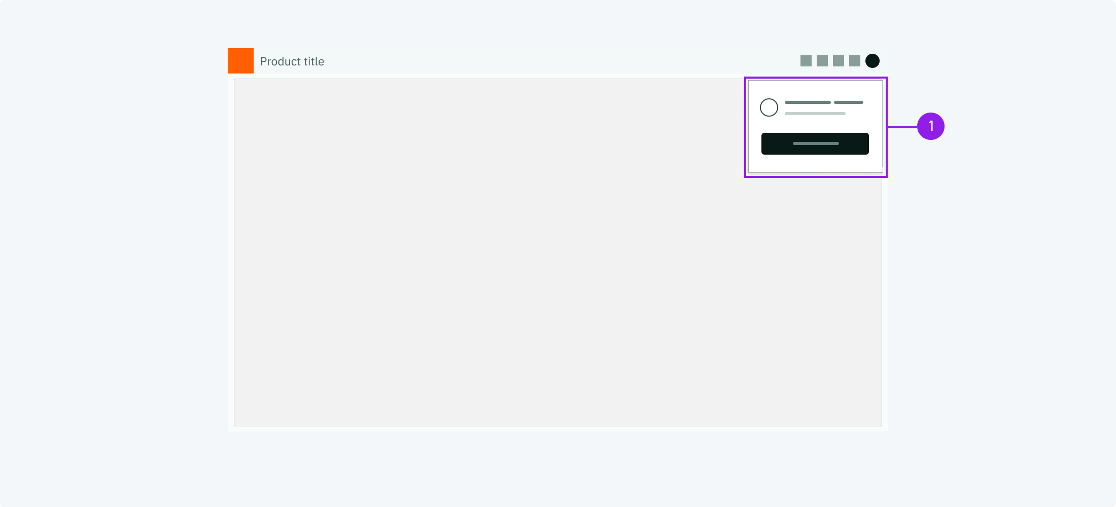 the user menu