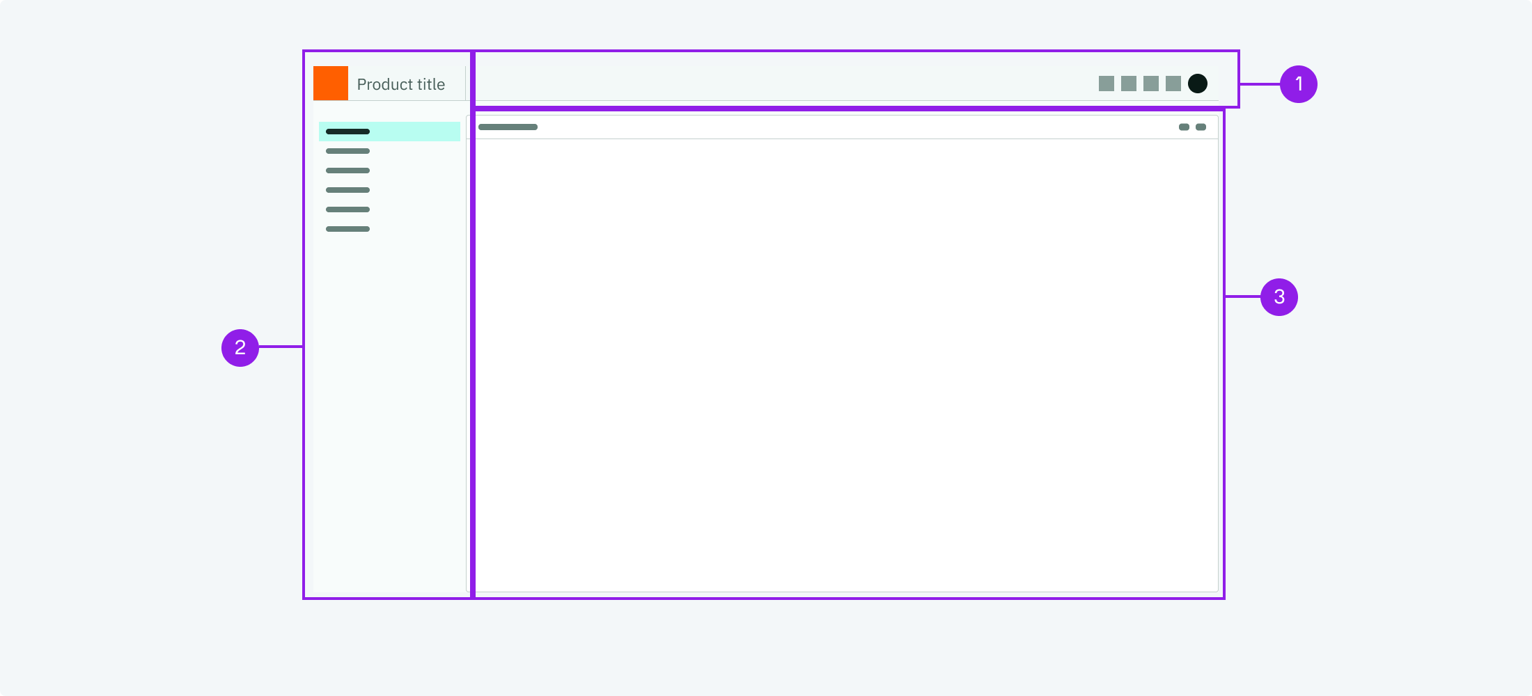Layout with a sidebar and a header